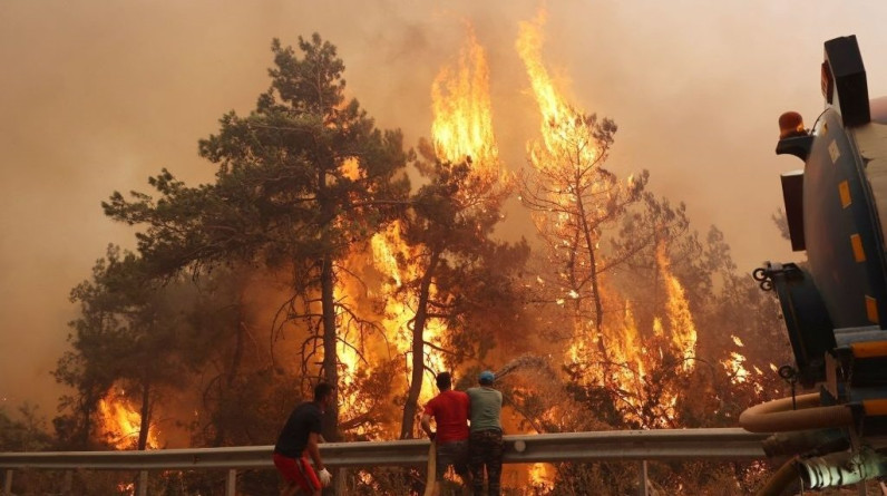 Gaziantep'te ormanlık alanda çıkarak barınma merkezine sıçrayan  yangın kontrol altına alındı